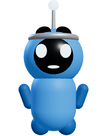 Volt, o mascote 3D do CompanIA, capturado da janela do app rodando